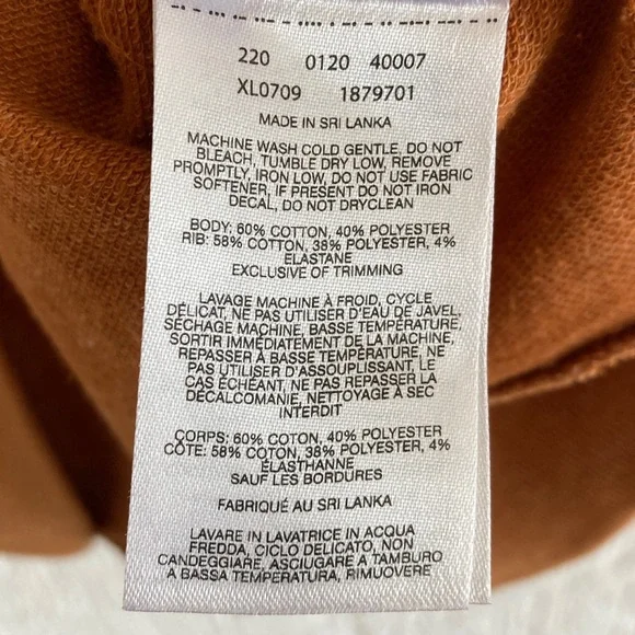 Columbia Orange Long Sleeve “Wild” Pullover Sweatshirt Shirt Size Medium - Picture 4 of 6